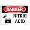 Signmission OSHA Danger Sign, 7" Height, 10" Width, Rigid Plastic, Nitric Acid, Landscape, L-1457 OS-DS-P-710-L-1457 - alternate 1